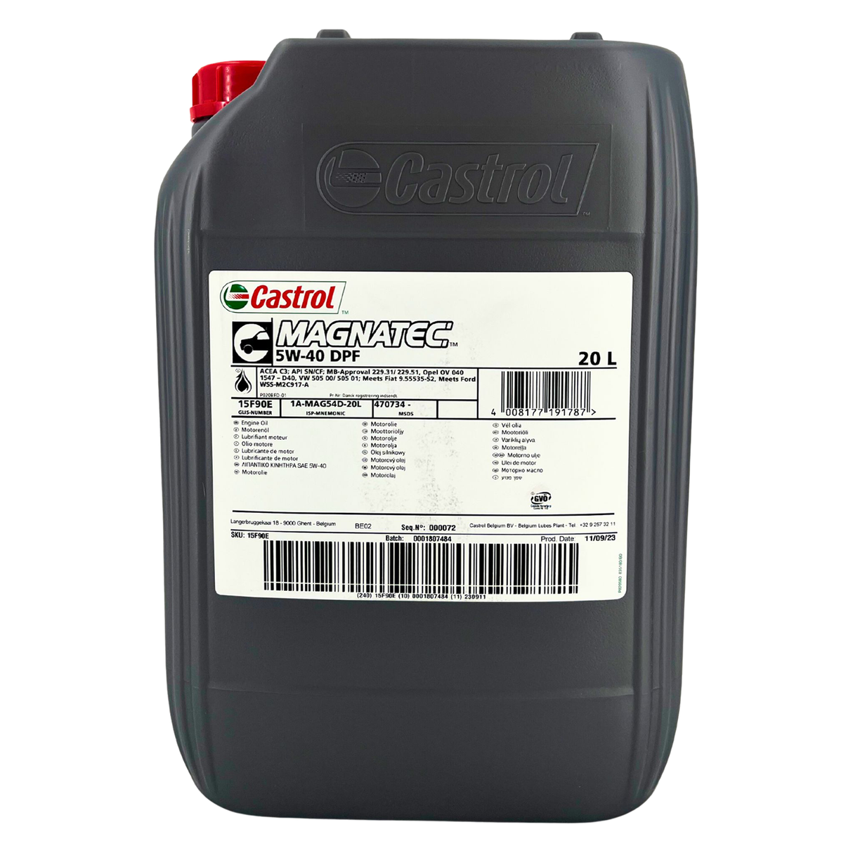 Castrol Magnatec Diesel 5W-40 DPF 20 Liter