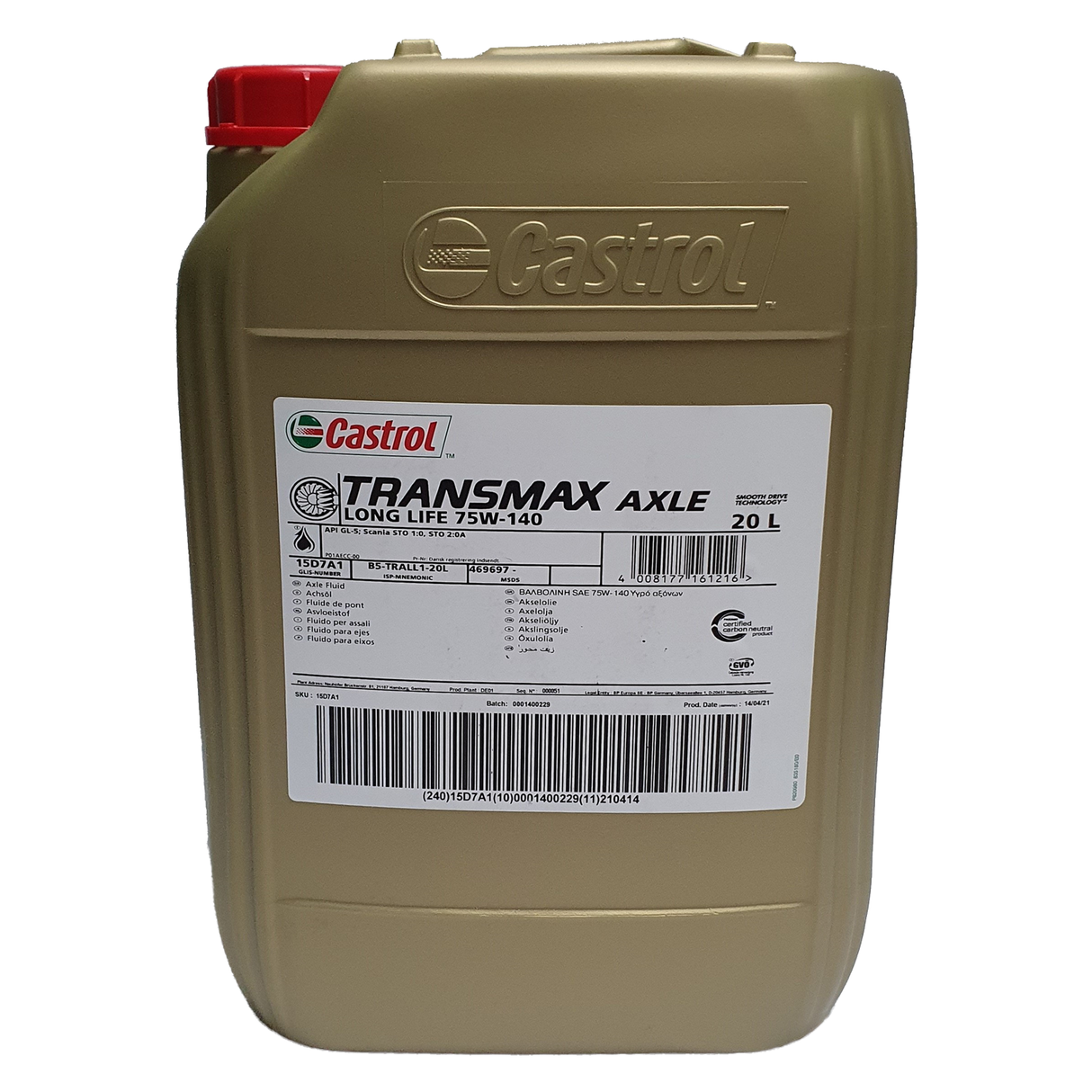 Castrol Transmax Axle Long Life 75W-140 20 Liter