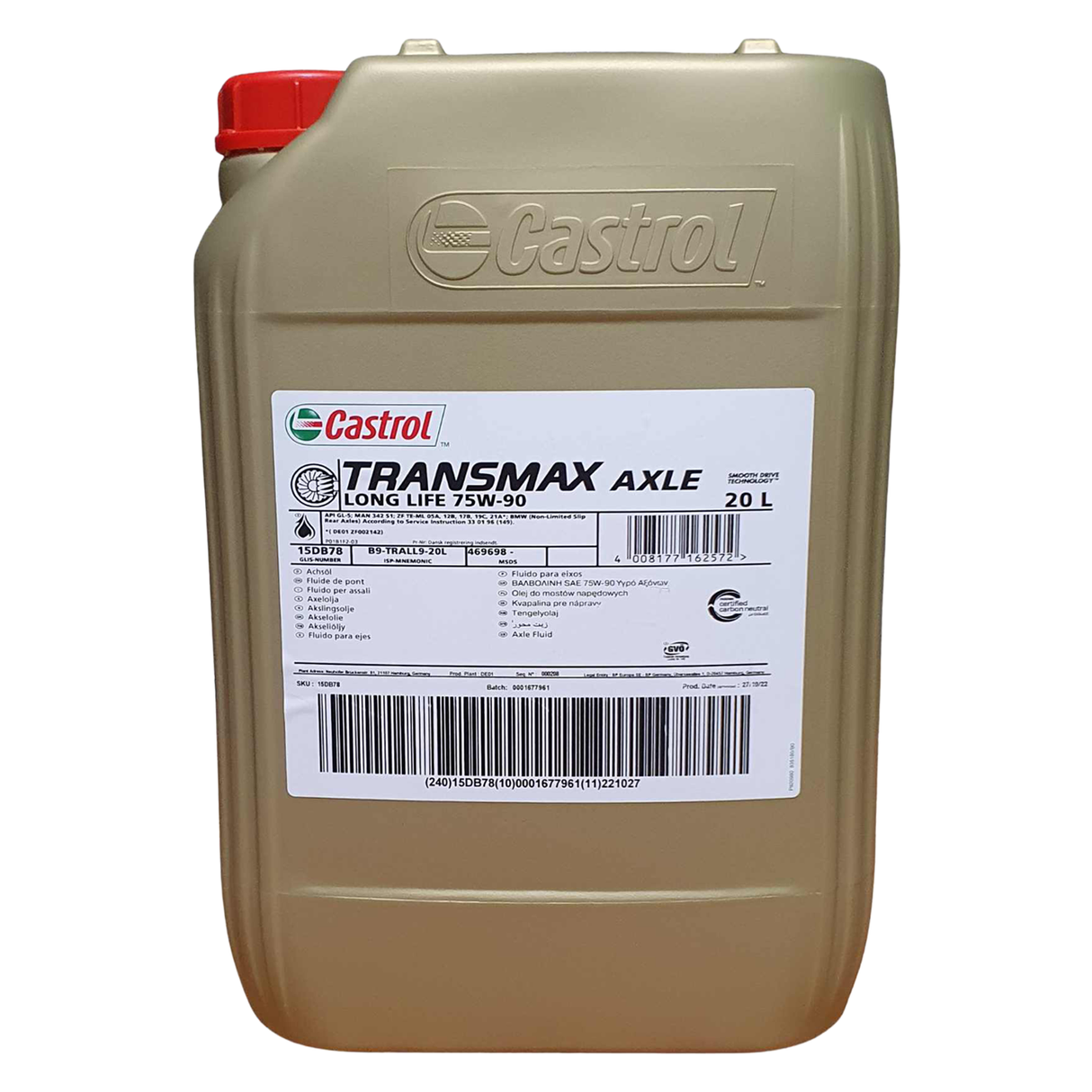 Castrol Transmax Axle Long Life 75W-90 20 Liter
