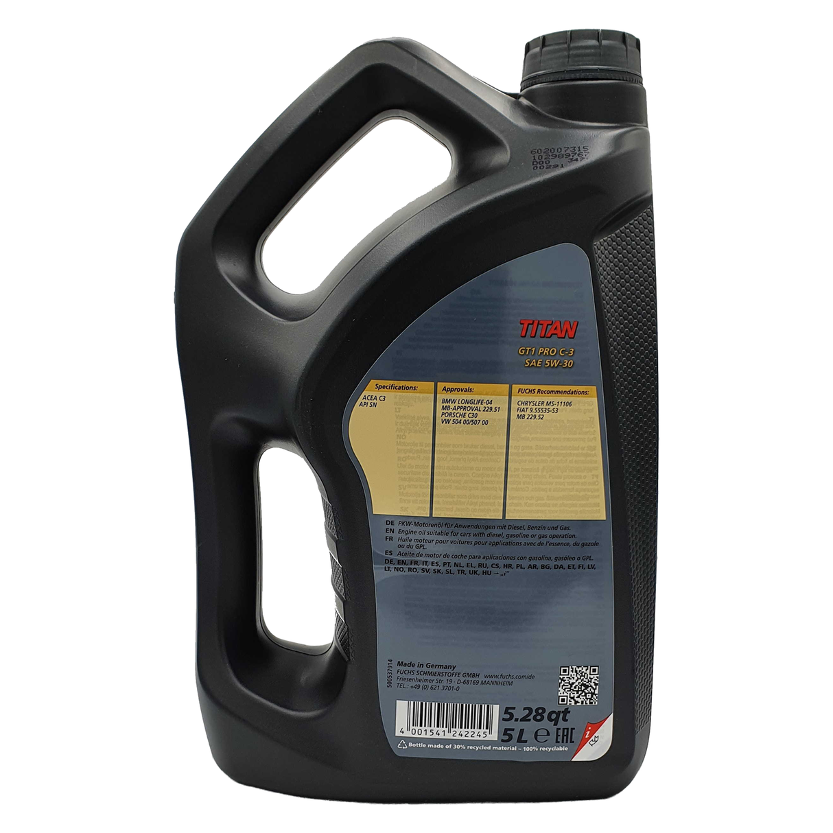 7L FUCHS Motoröl 5W30 + MANN Ölfilter für MERCEDES W203 W210 W211 200/220/270CDI
