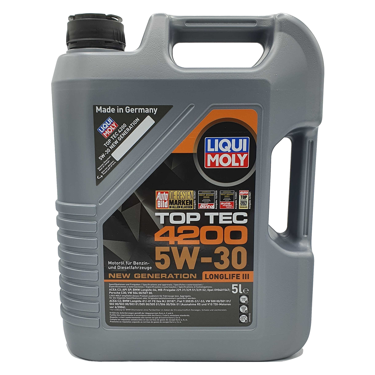 5L LIQUI MOLY TOP TEC 4200 5W30 Motoröl + MANN Ölfilter für VAG 1.6/2.0 TDI