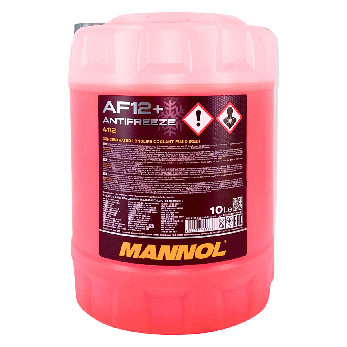 Mannol Antifreeze AF12+ Longlife Frostschutz Konzentrat 10 Liter