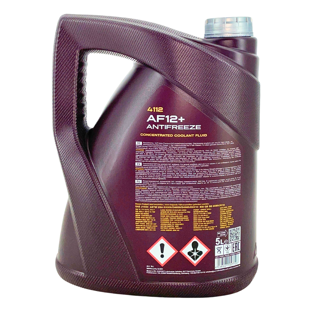 Mannol Antifreeze AF12+ Longlife Frostschutz Konzentrat 5 Liter