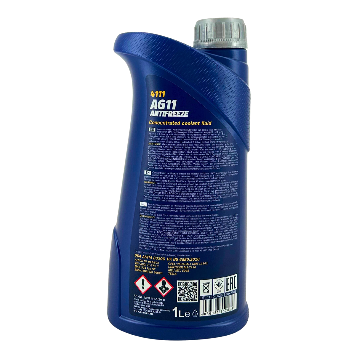 Mannol Antifreeze AG11 Frostschutz Konzentrat 1 Liter