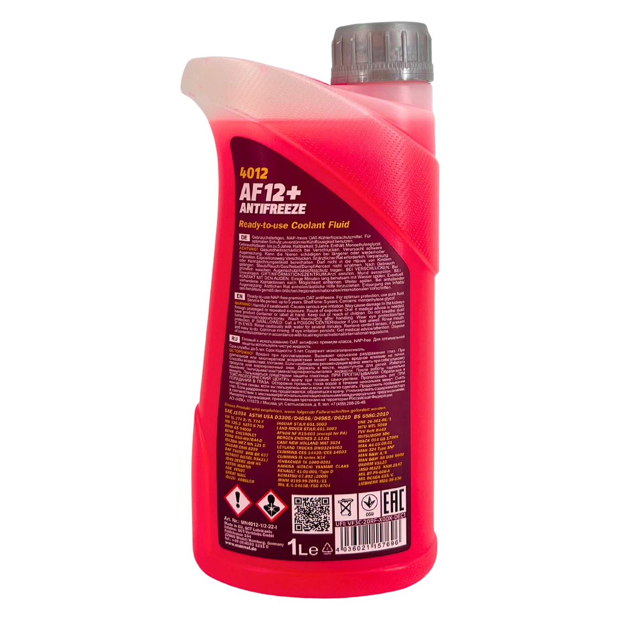 Mannol Antifreeze Kühlerfrostschutz AF12+ (-40 °C) Longlife 1 Liter