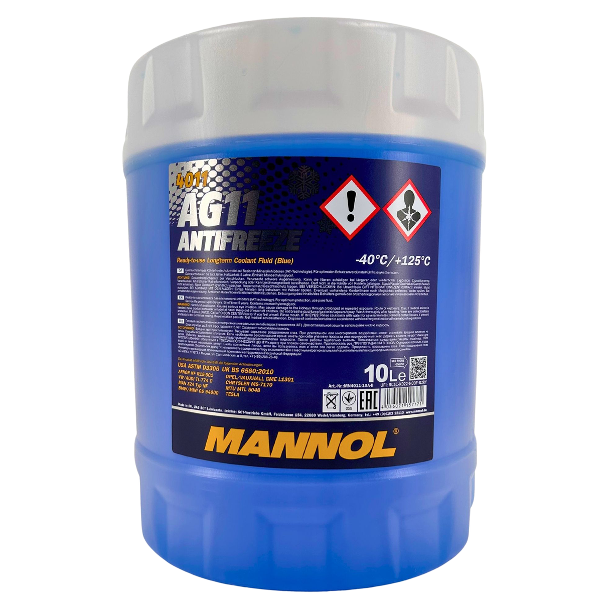 Mannol Antifreeze Kühlerfrostschutz AG11 (-40 °C) Longterm 10 Liter