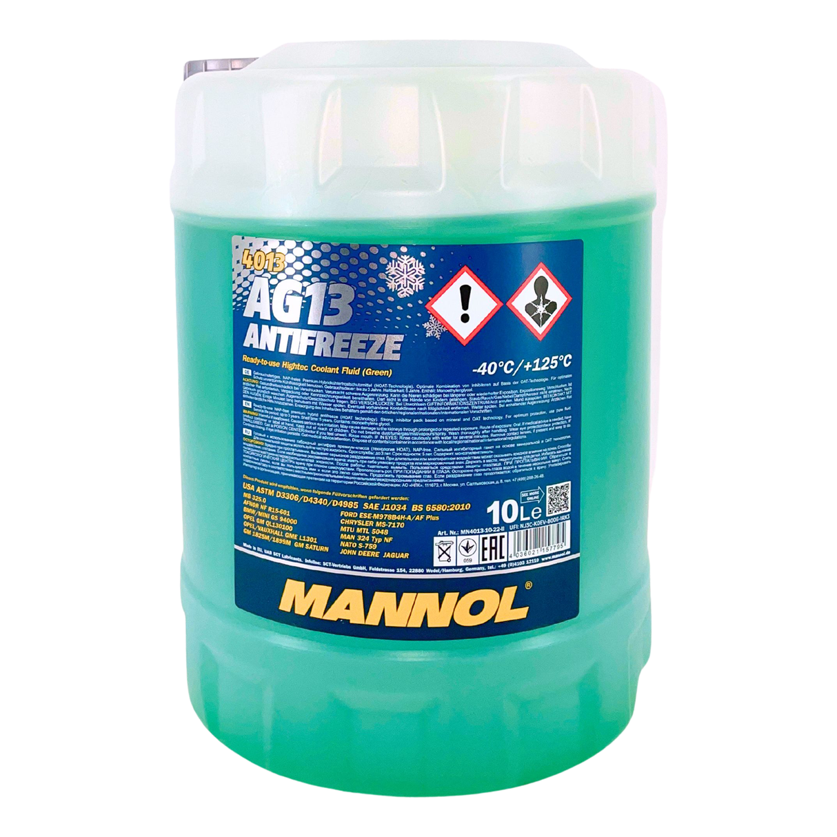 Mannol Antifreeze Kühlerfrostschutz AG13 (-40 °C) Hightec 10 Liter