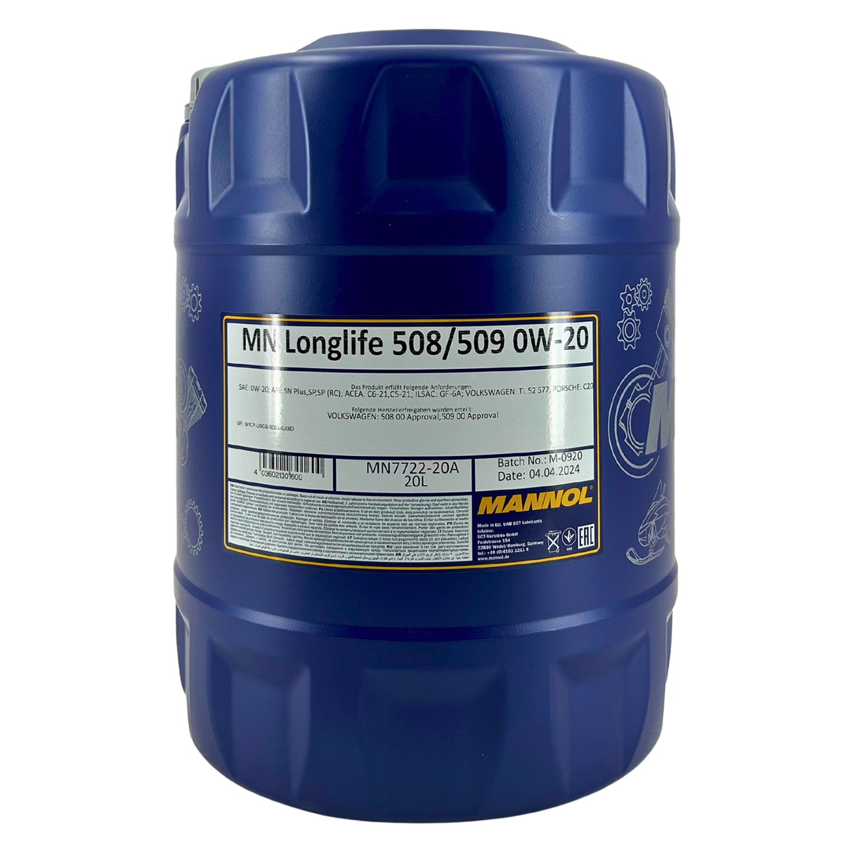 Mannol Longlife 508/509 0W-20 20 Liter