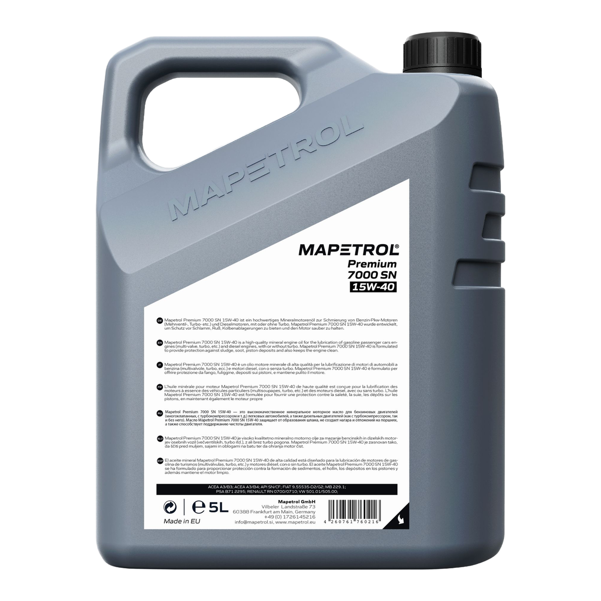 Mapetrol Premium 7000 SN 15W-40 5 Liter