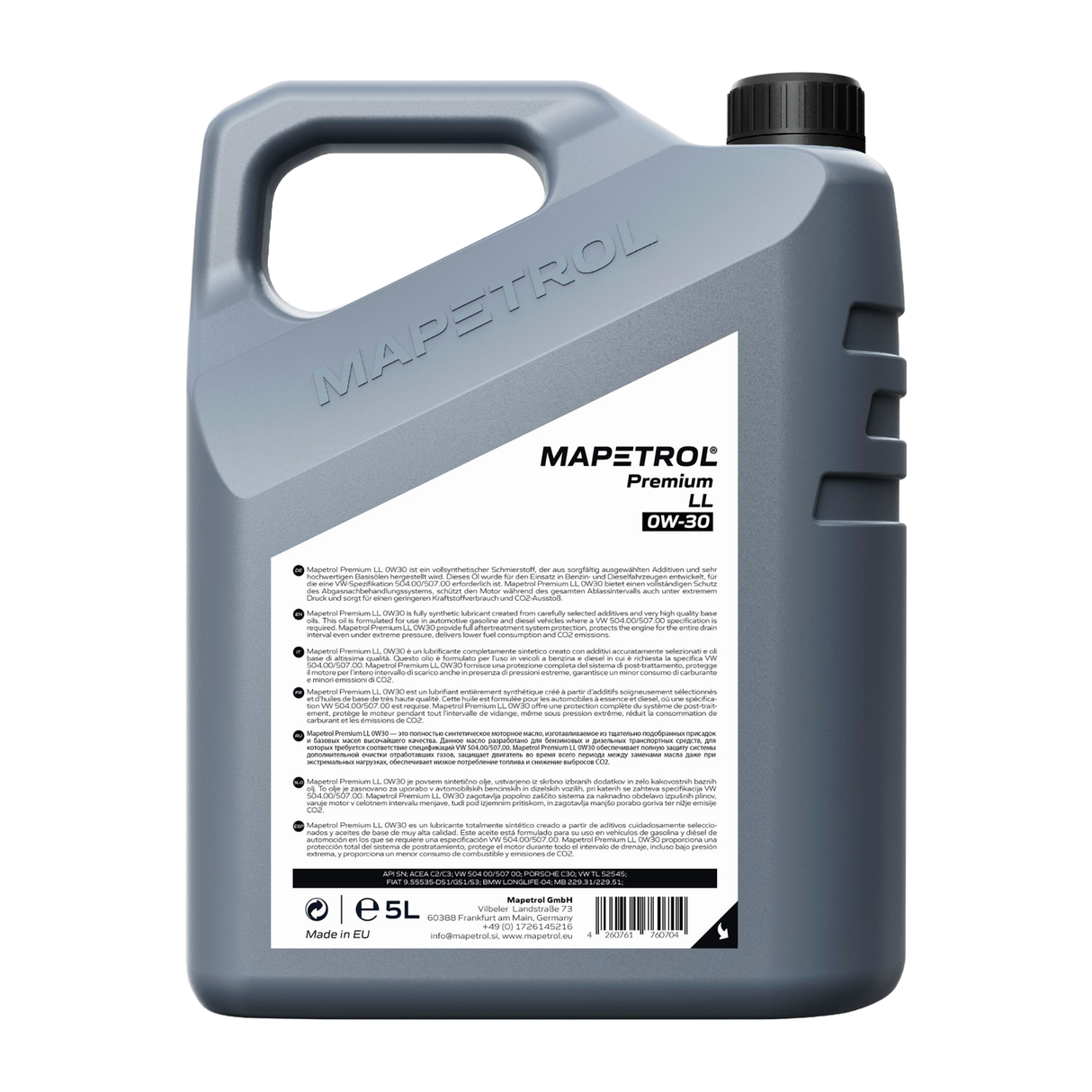 Mapetrol Premium LL 0W-30 5 Liter