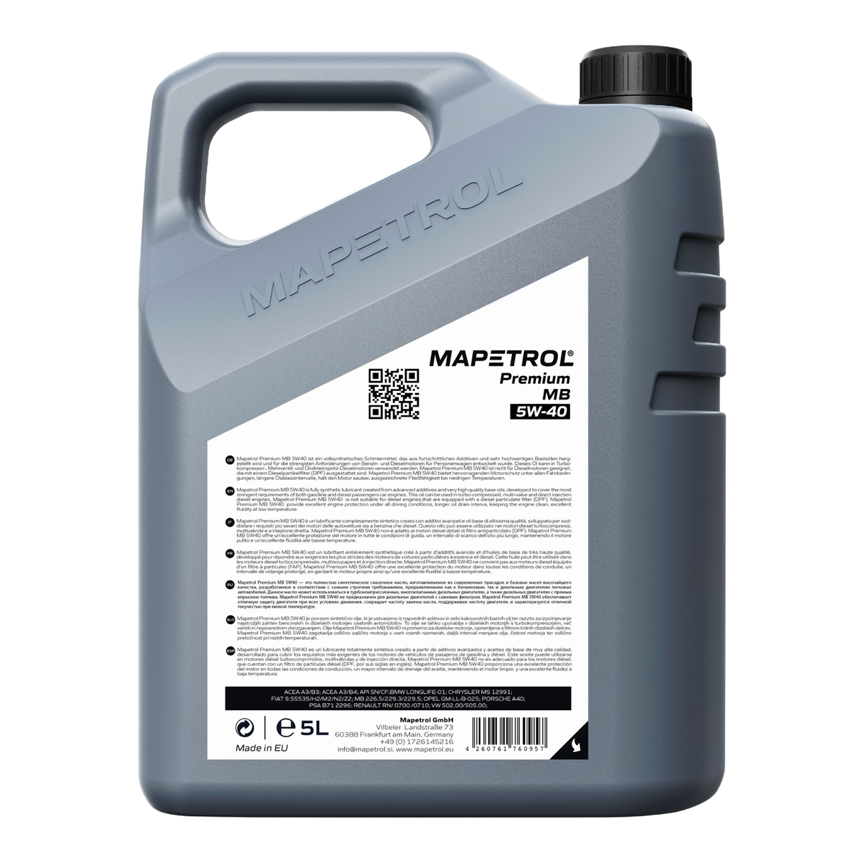Mapetrol Premium MB 5W-40 5 Liter