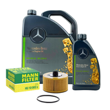6L 6 Liter ORIGINAL Motoröl Öl 5W-30 MB 229.51 + MANN Ölfilter für MERCEDES M282