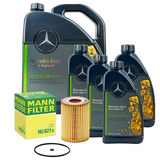 9L ORIGINAL 5W-30 MB 229.51 Motoröl + MANN Ölfilter für MERCEDES 3.0 CDI OM642