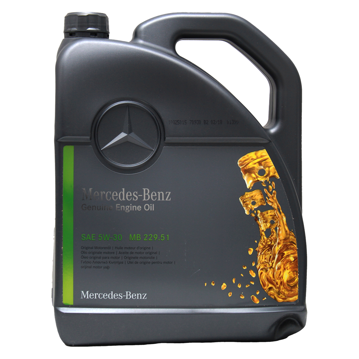 MERCEDES MOTORÖL 5W30 MB 229.51 5 LITER MIT MANN ÖLFILTER HU 7010 z
