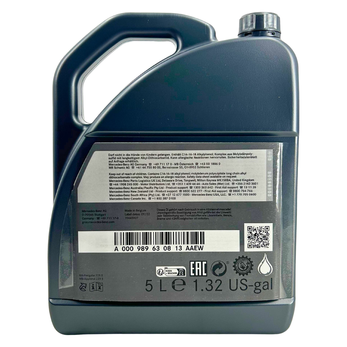 7L ORIGINAL Mercedes-Benz Motoröl ÖL 5W40 MB 229.5 + Ölfilter M276 2761800009