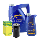 Ölwechsel Set 6L Mannol 10W-40 Mann FIlter für Volvo VW 2.4 2.5 TDI Transporter