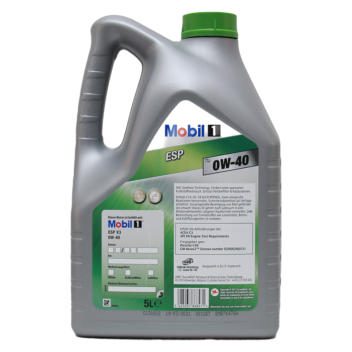 Mobil 1 ESP X3 0W-40 5 Liter