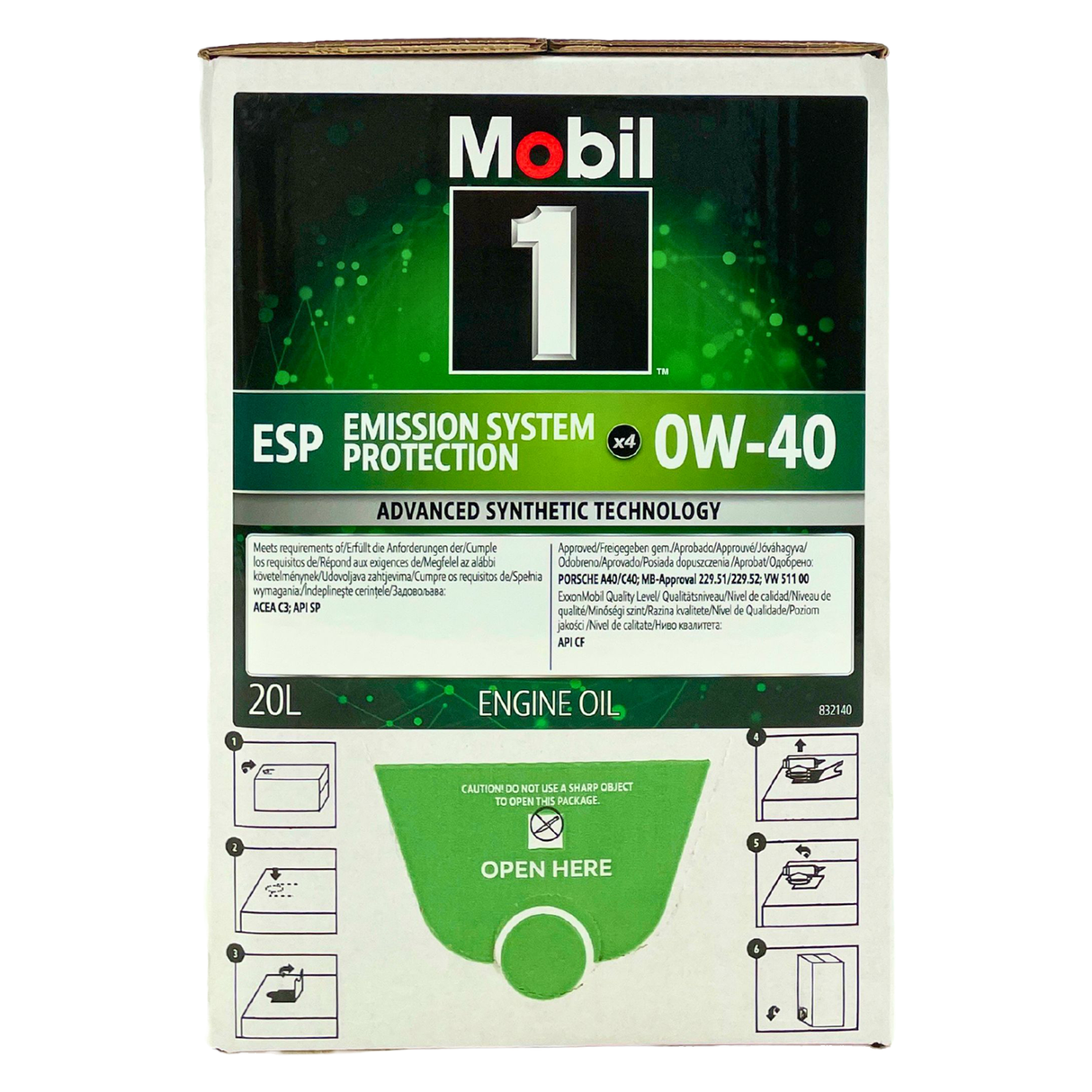 Mobil 1 ESP X4 0W-40 20 Liter BAG-IN Box