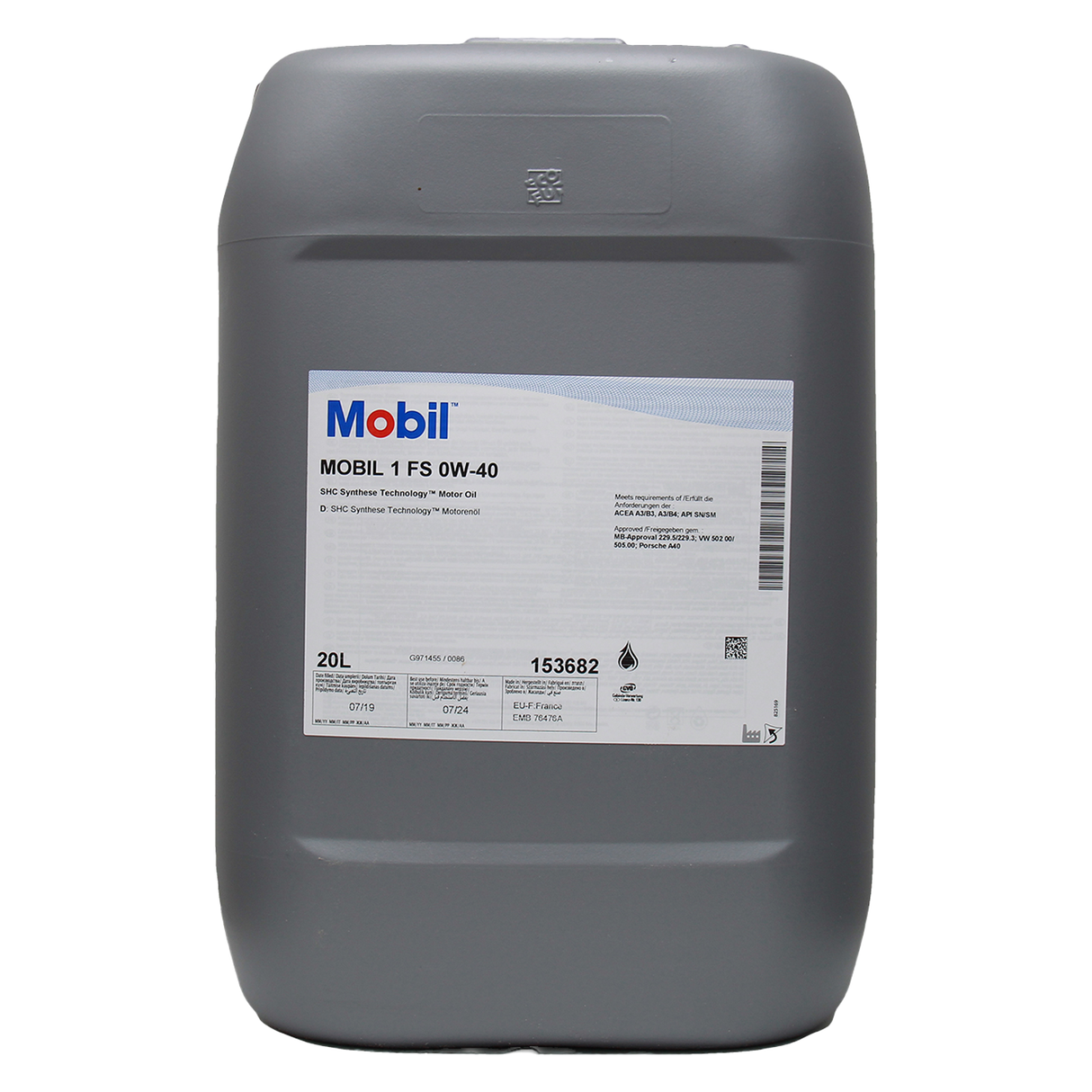 Mobil 1 FS 0W-40 20 Liter