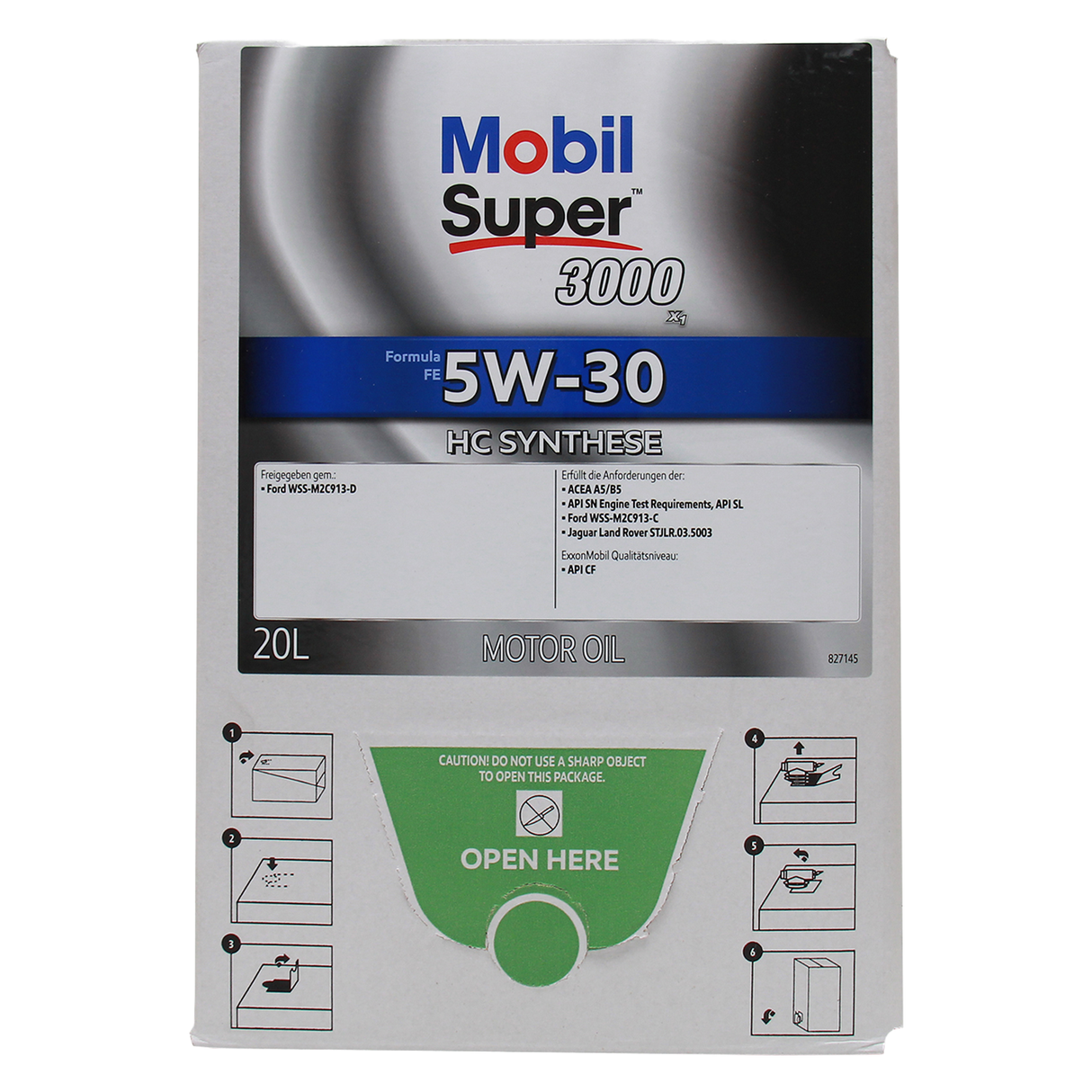 Mobil Super 3000 X1 Formula FE 5W-30 20 Liter BAG-IN Box