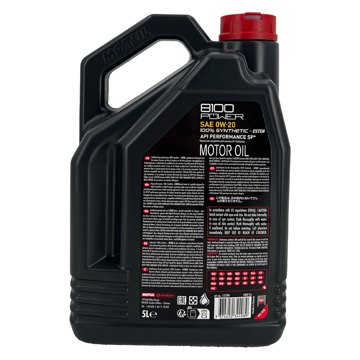 Motul 8100 Power 0W-20 5 Liter