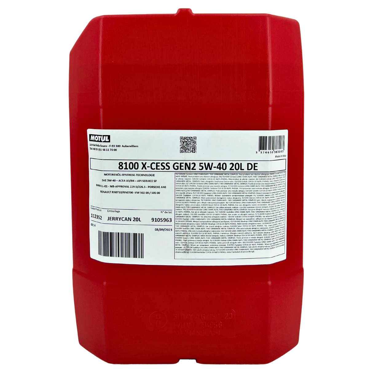 Motul 8100 X-cess 5W-40 20 Liter