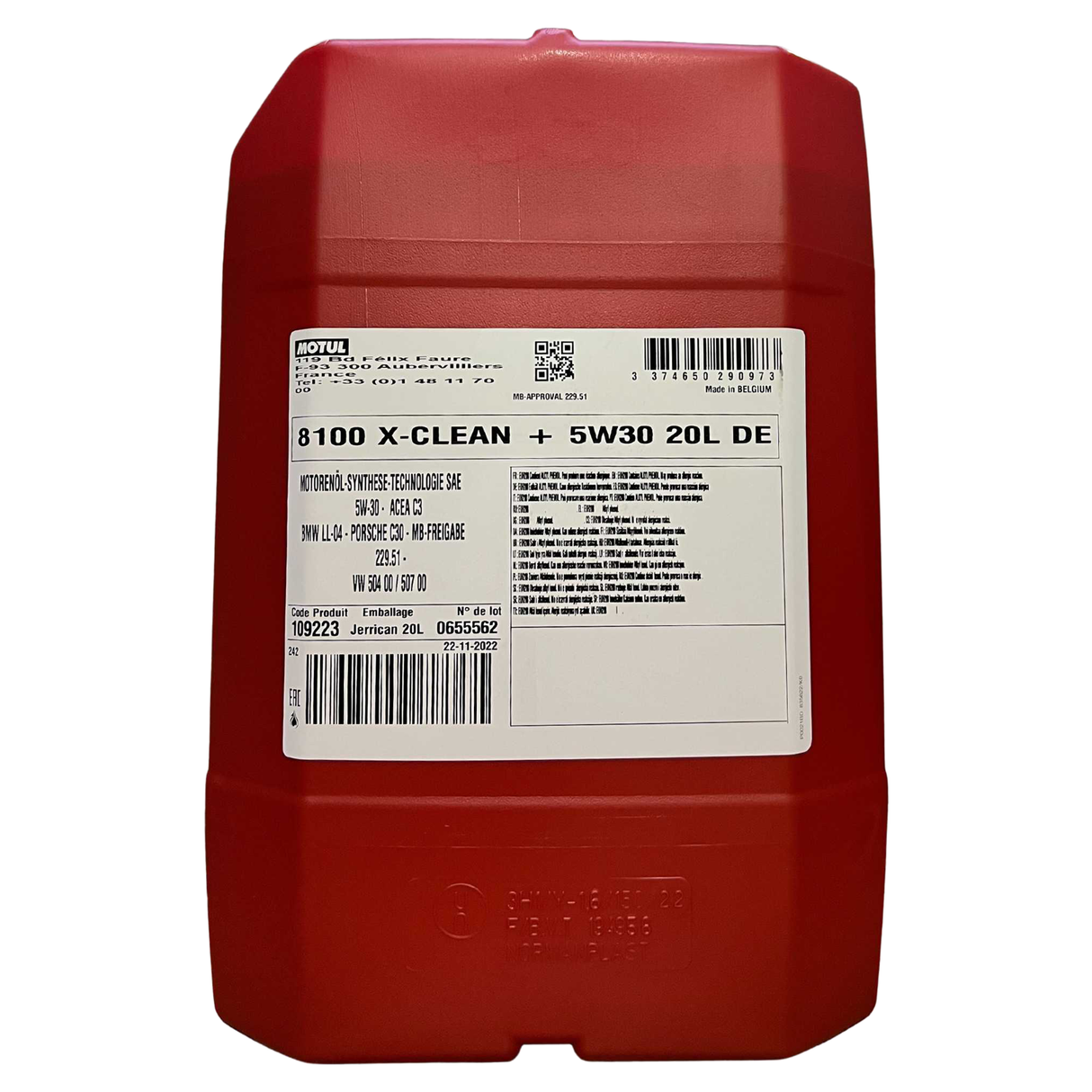 Motul 8100 X-clean+ 5W-30 20 Liter