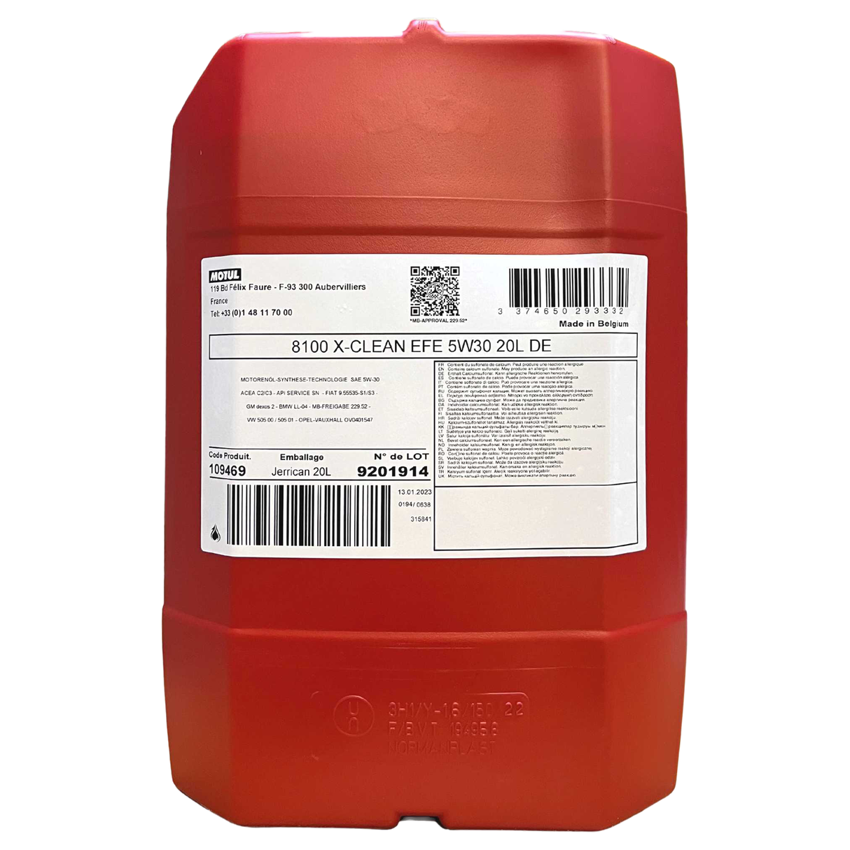 Motul 8100 X-clean EFE 5W-30 20 Liter