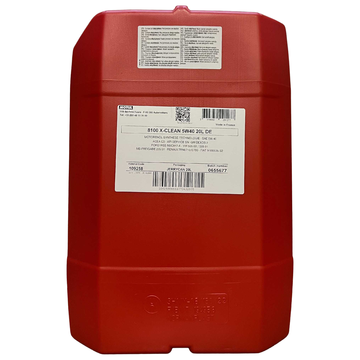 Motul 8100 X-clean 5W-40 20 Liter