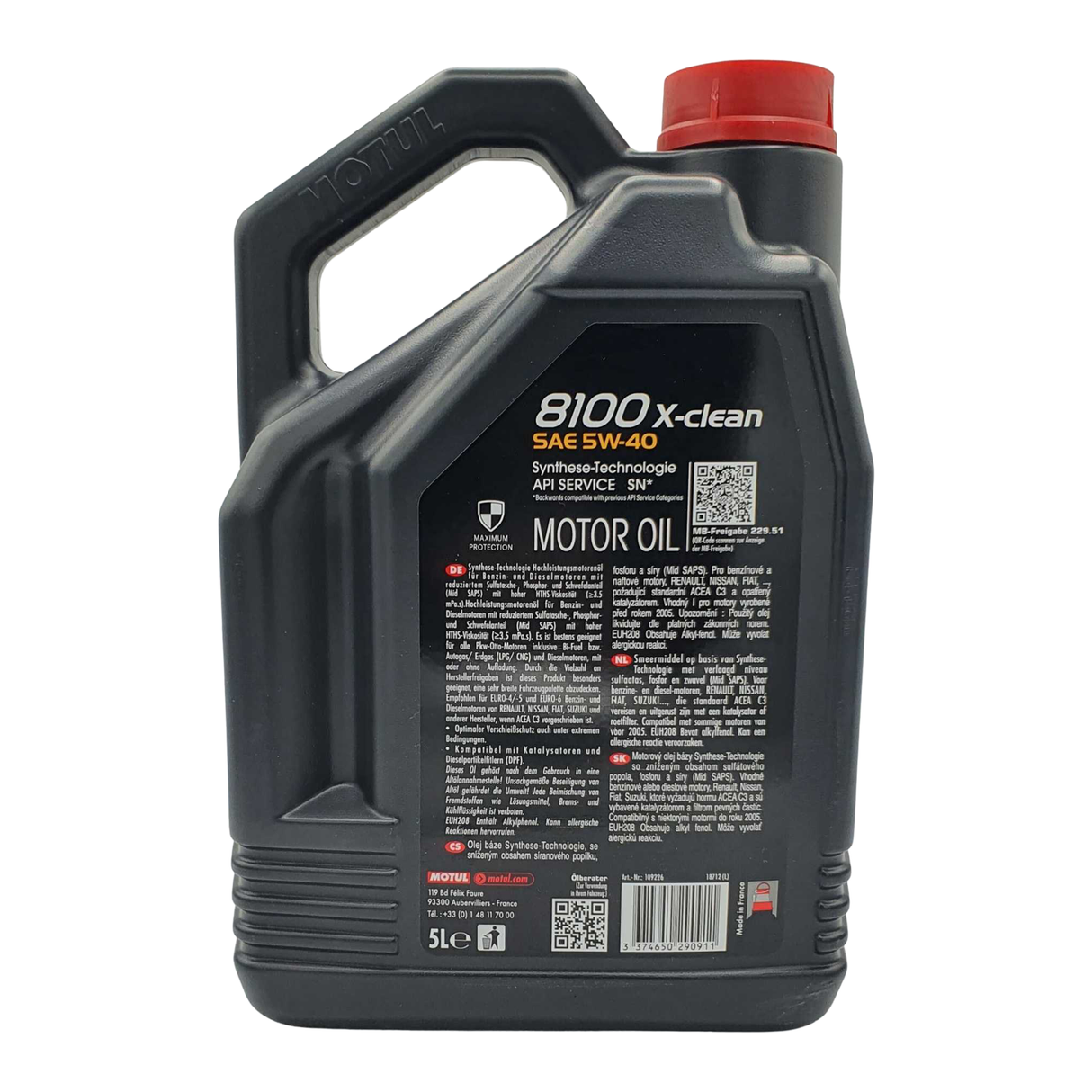 Motul 8100 X-clean 5W-40 5 Liter