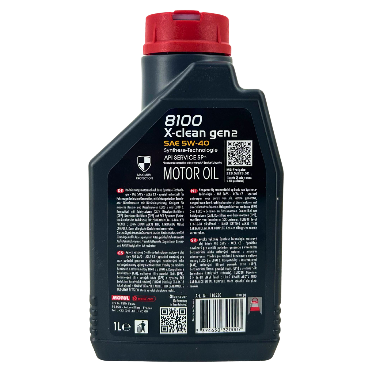 Motul 8100 X-clean GEN2 5W-40 1 Liter