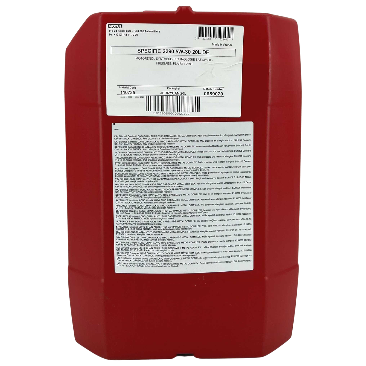 Motul Specific PSA B71 2290 5W-30 20 Liter