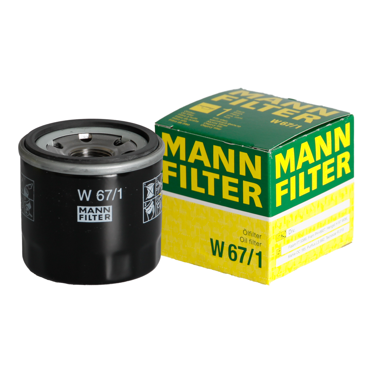 Original MANN-FILTER Ölfilter W 67/1 passend für FORD HONDA ISUZU MAZDA MITSUBISHI VOLVO