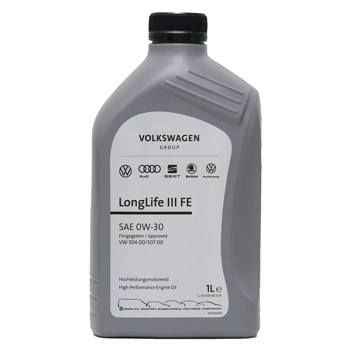 Original VW Audi Seat Skoda 0W-30 504.00 / 507.00 Longlife FE 3 1 Liter