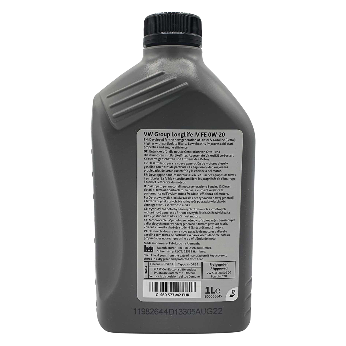 Original VW Audi Seat Skoda LongLife IV FE SAE 0W-20 508.00 / 509.00 1 Liter