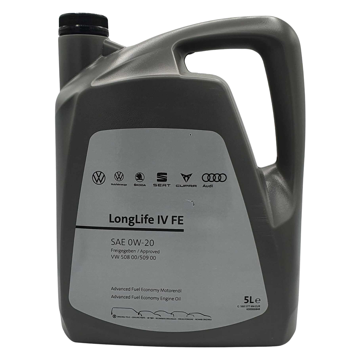 Original VW Audi Seat Skoda LongLife IV FE SAE 0W-20 508.00 / 509.00 5 Liter