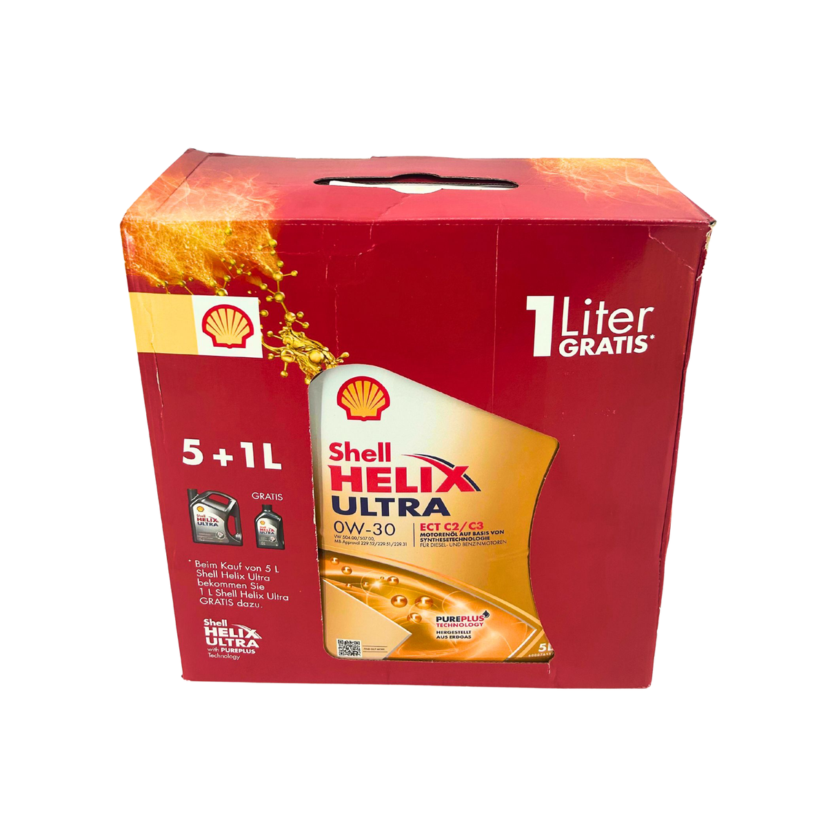 Shell Helix Ultra ECT C2 C3 0W-30 5 Liter + 1 Liter GRATIS