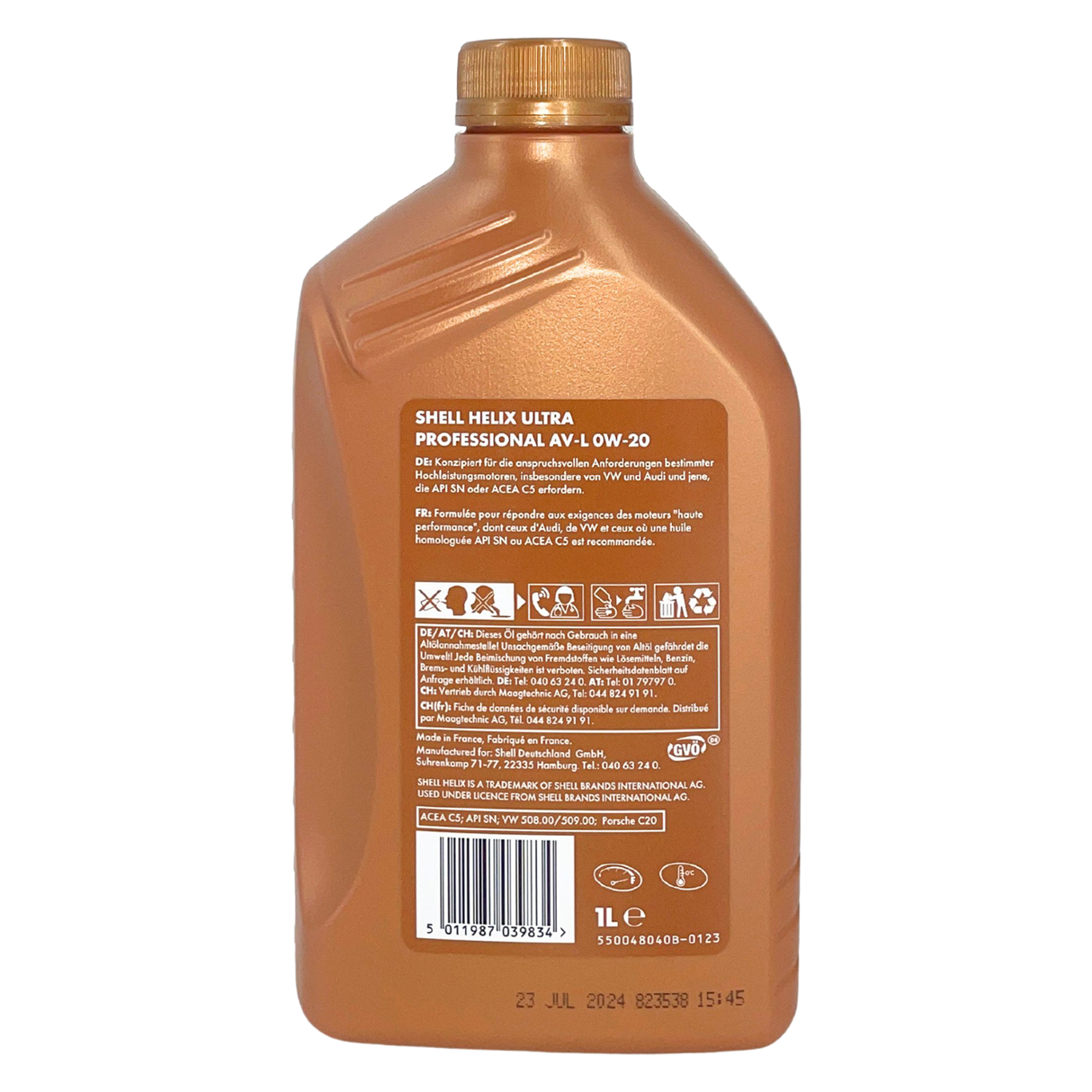 Shell Helix Ultra Professional AV-L 0W-20 1 Liter