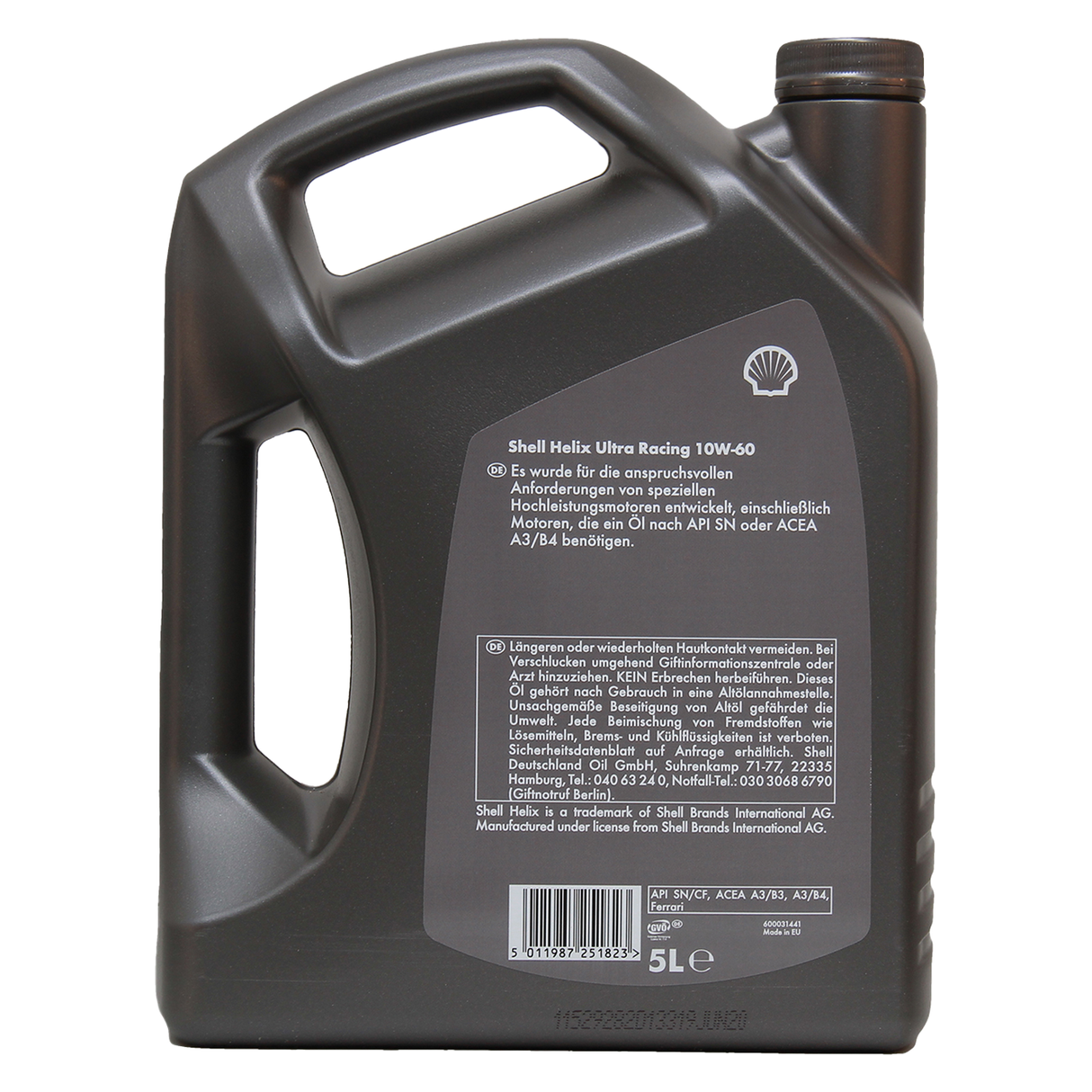 Shell Helix Ultra Racing 10W-60 5 Liter