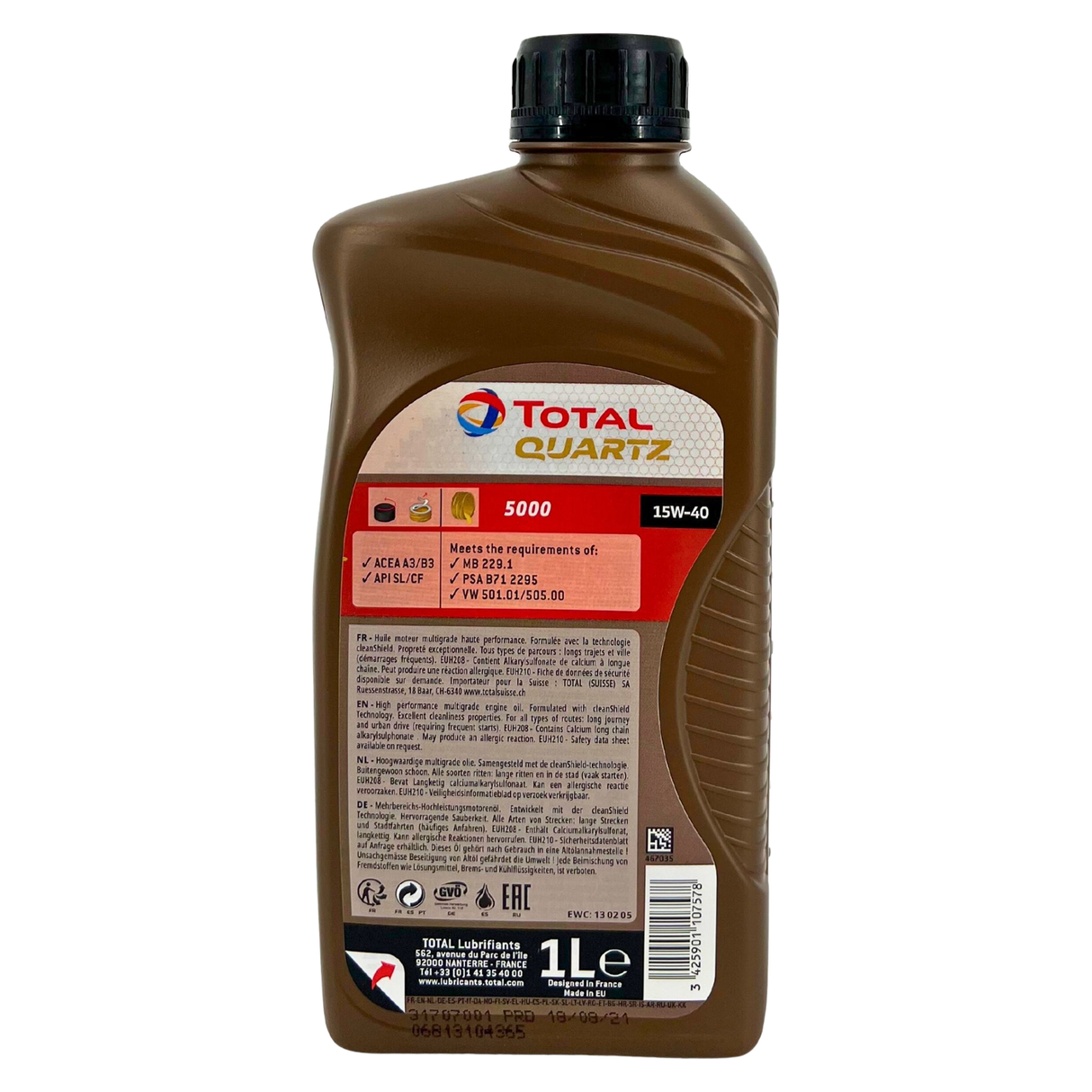 Total Quartz 5000 15W-40 1 Liter