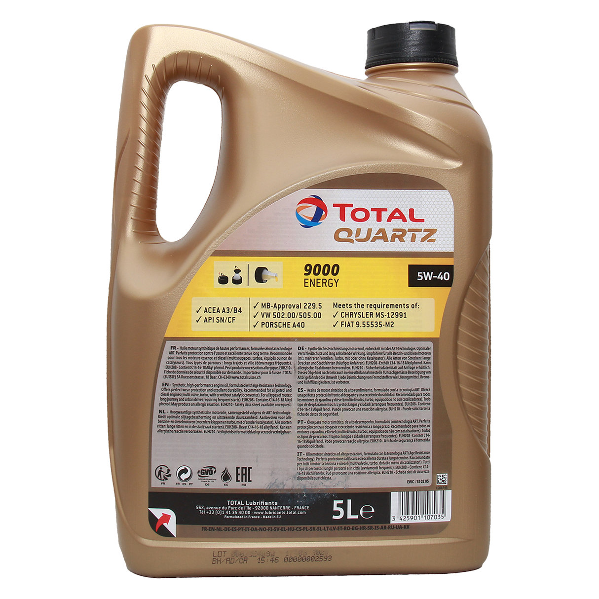Total Quartz 9000 Energy 5W-40 5 Liter