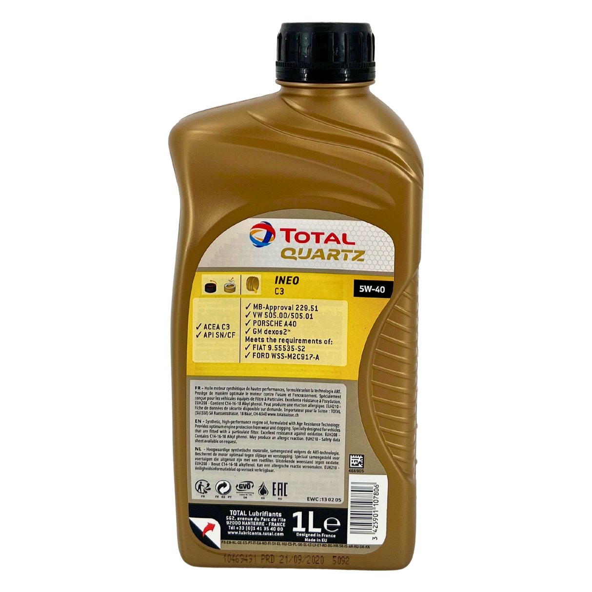 Total Quartz Ineo C3 5W-40 1 Liter