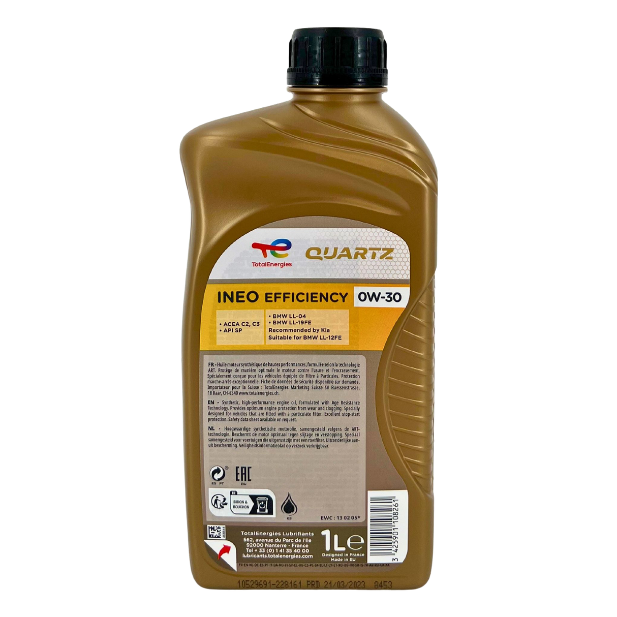 Total Quartz Ineo Efficiency 0W-30 1 Liter