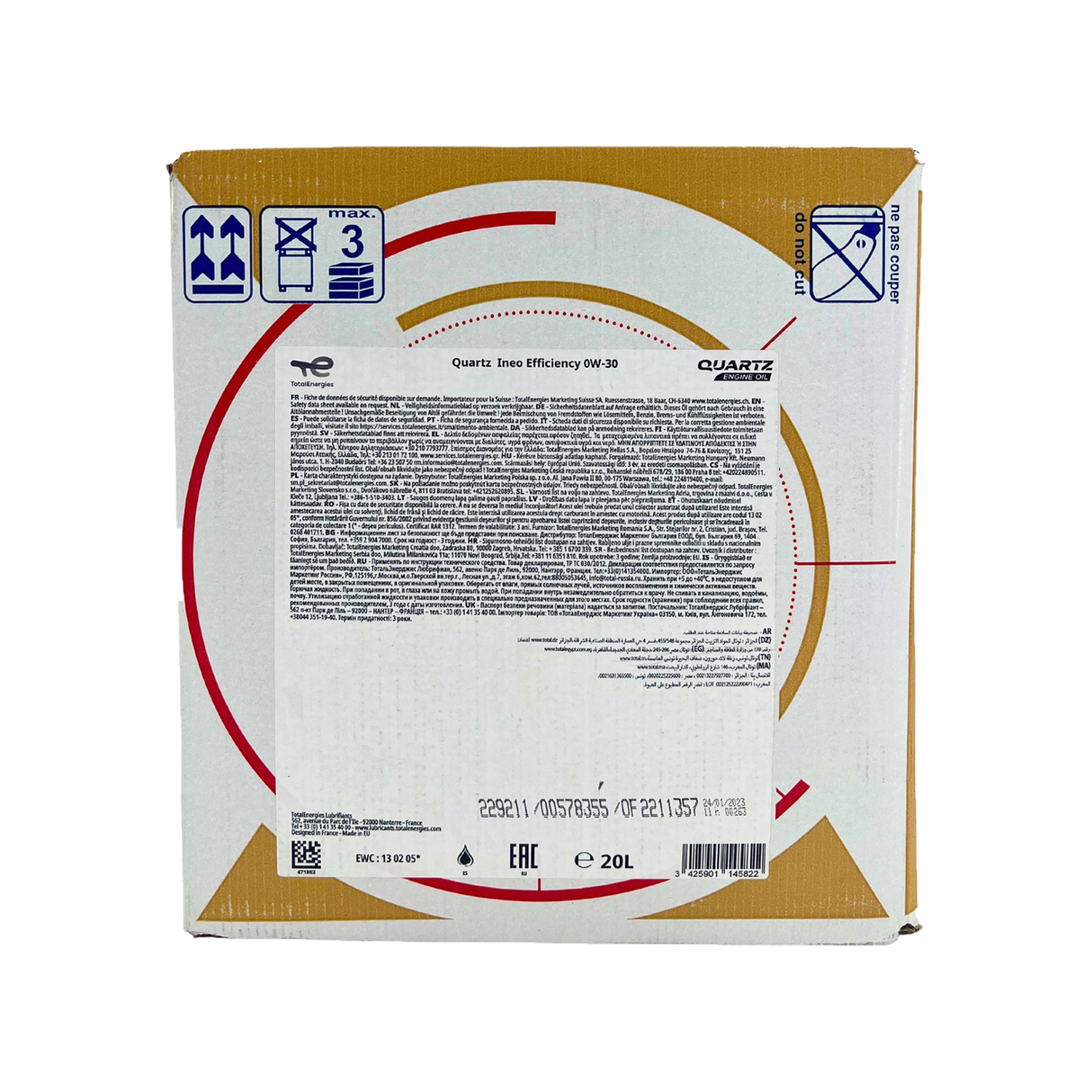 Total Quartz Ineo Efficiency 0W-30 20 Liter BAG-IN Box