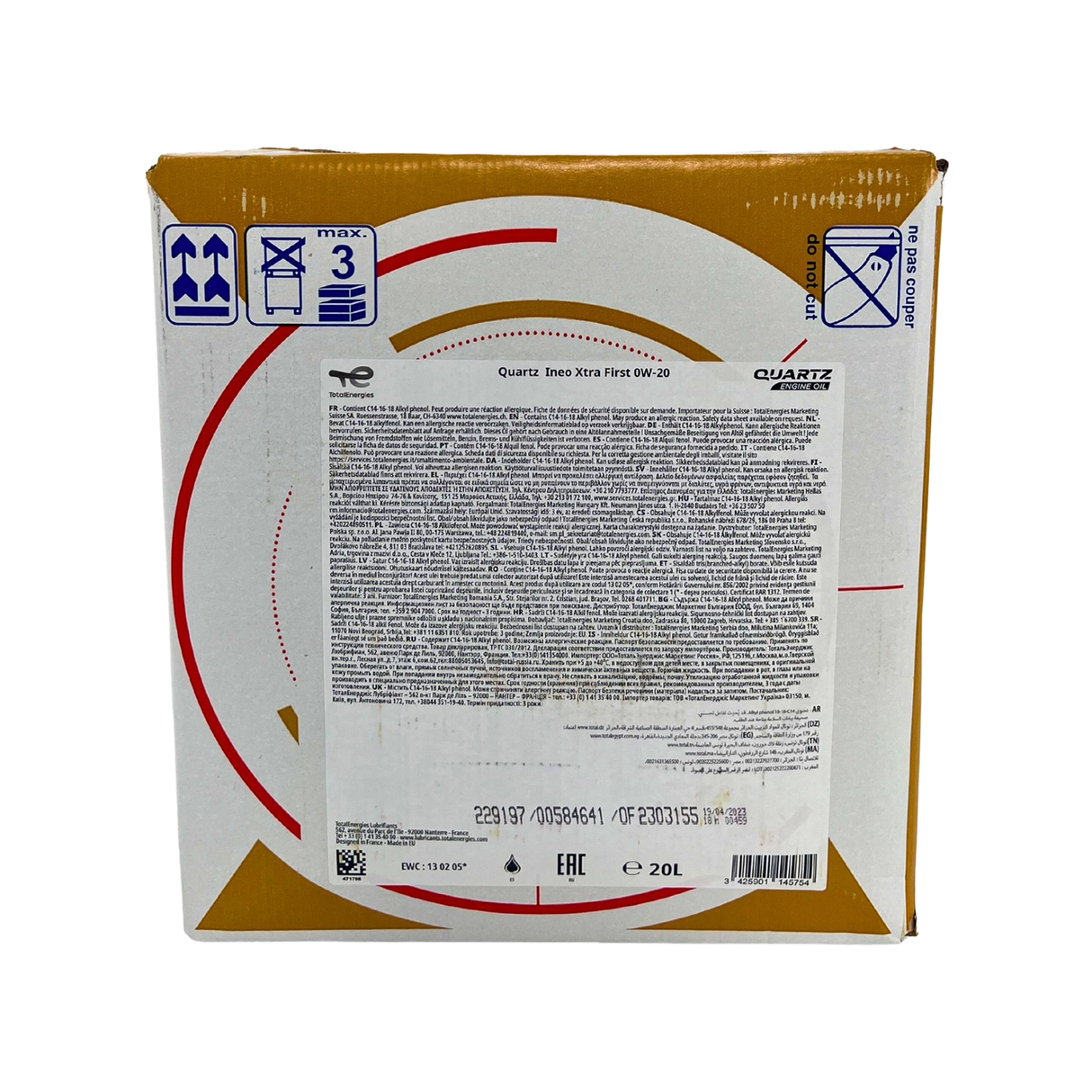Total Quartz Ineo Xtra First 0W-20 20 Liter BAG-IN Box