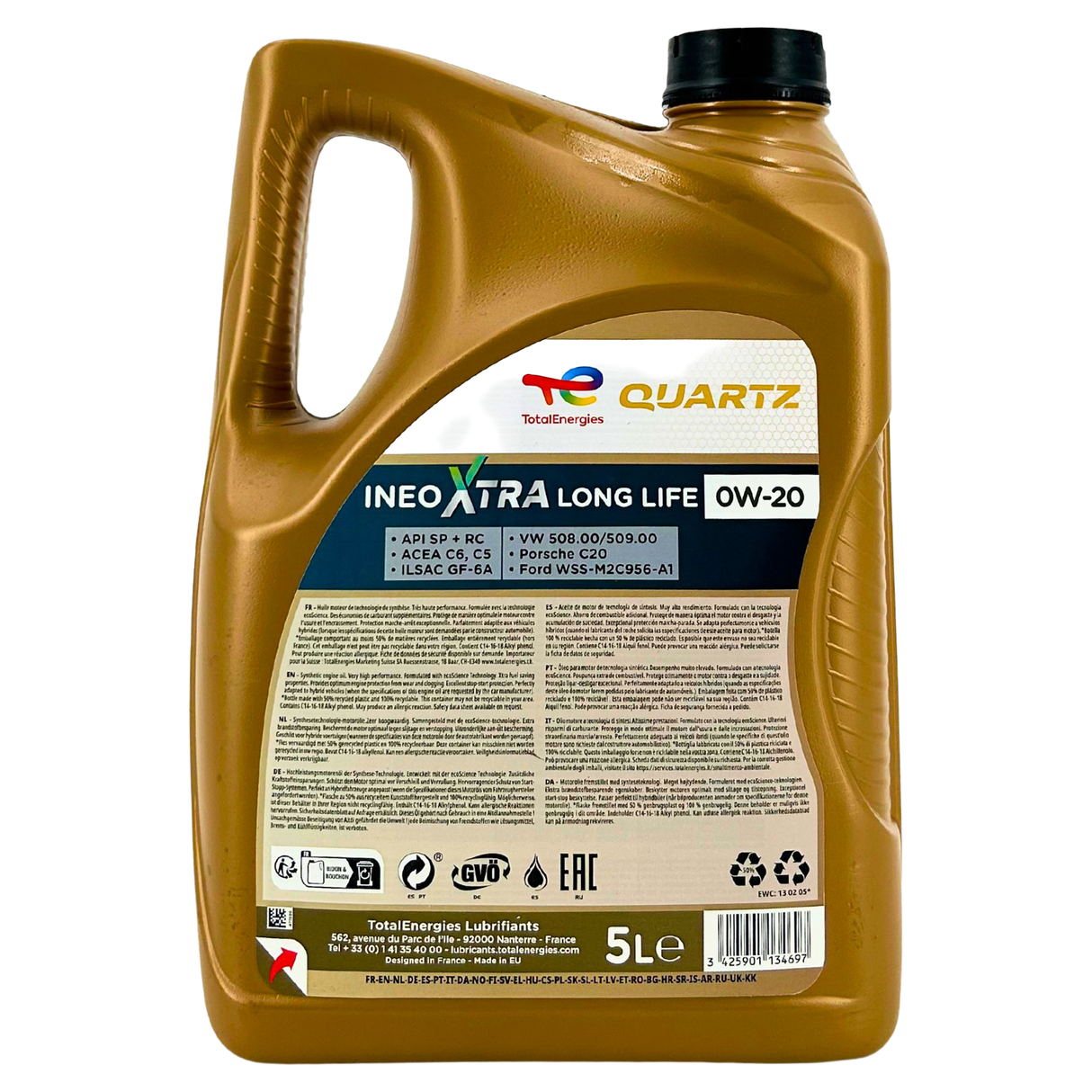 Total Quartz Ineo Xtra Longlife 0W-20 5 Liter
