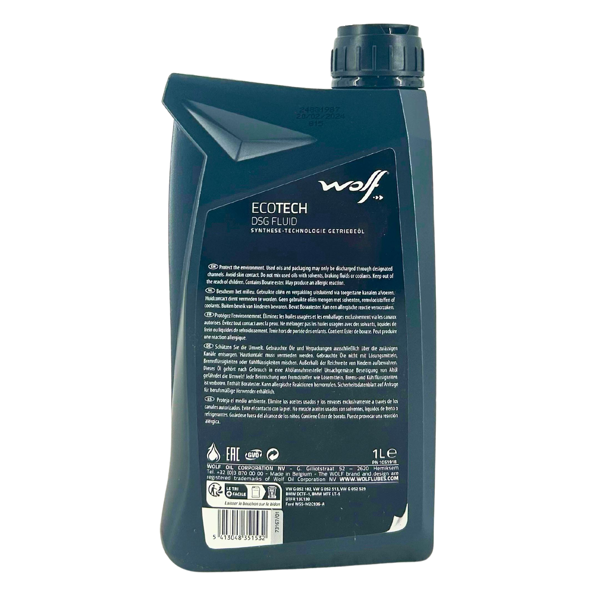 MANN GETRIEBE-ÖLFILTER + 6L Wolf DSG ÖL passend für AUDI 6-Gang DSG DQ250