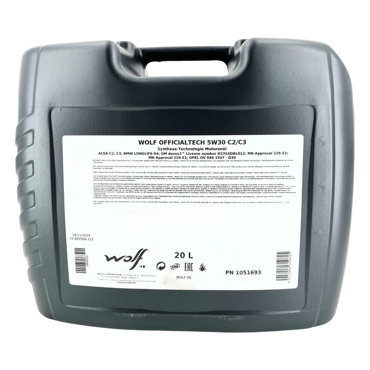 Wolf OfficialTech 5W-30 C2/C3 20 Liter