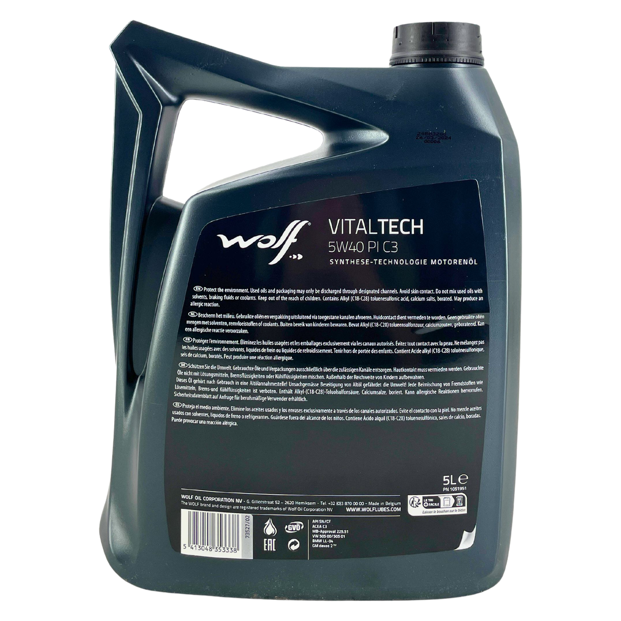 Wolf VitalTech 5W-40 PI C3 5 Liter