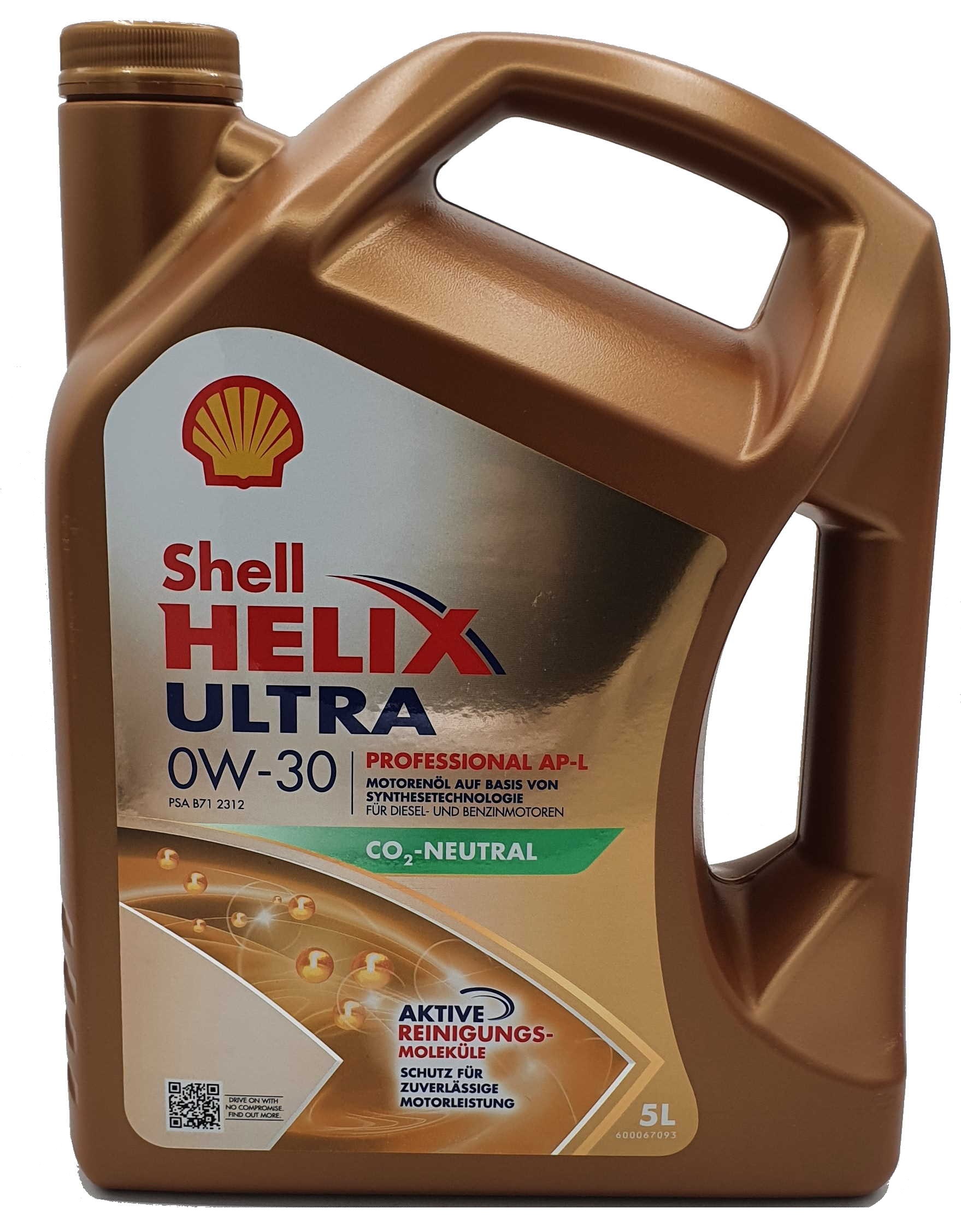 Shell Helix Ultra Professional AP-L 0W-30 5 Liter